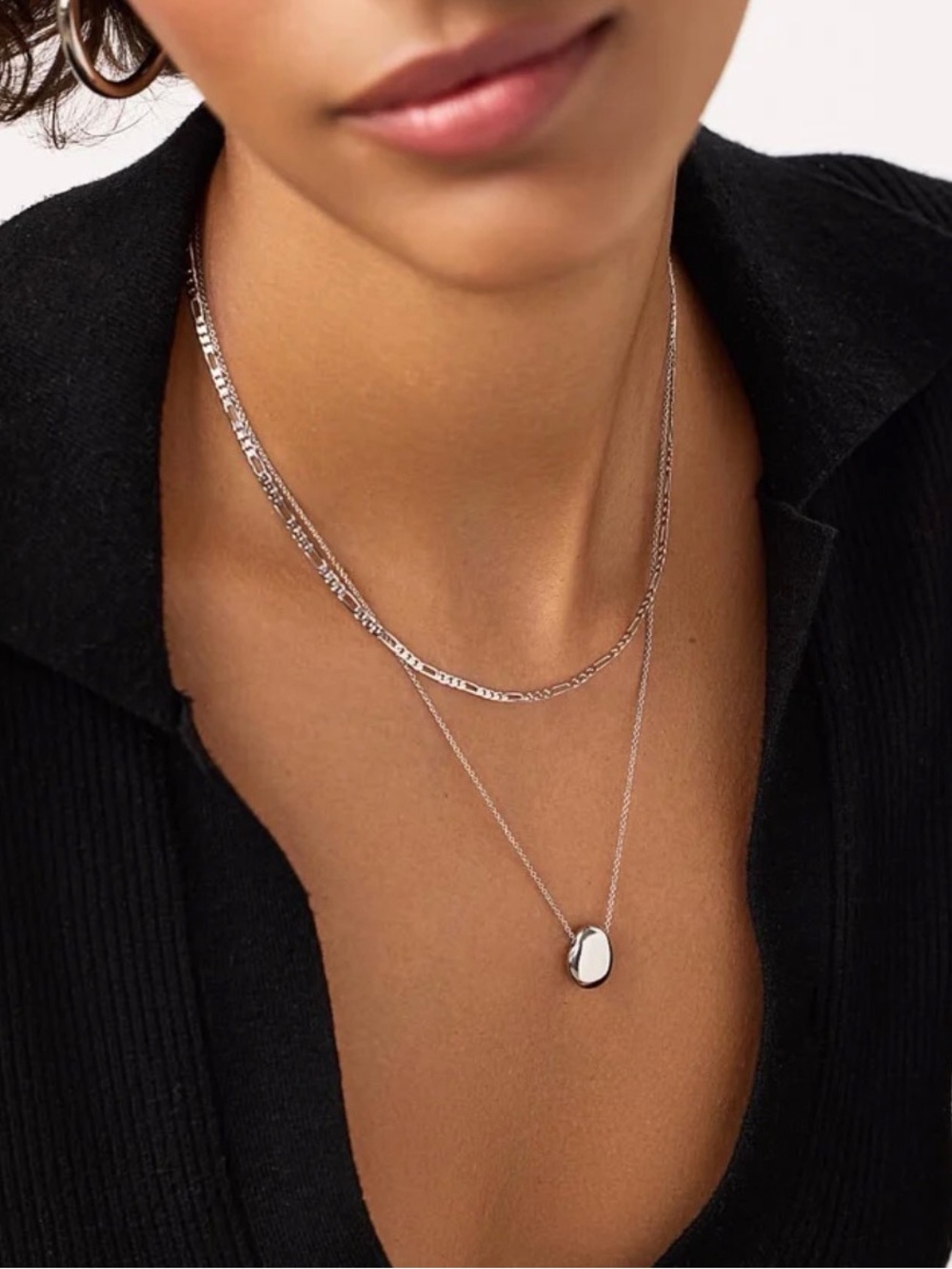 Silver Mini Pebble Necklace from Ana Luisa